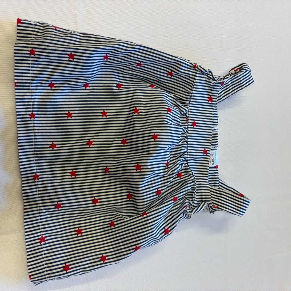 Carter's Navy Striped Dress with Red Stars